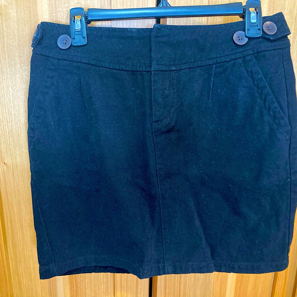 Garnet Hill Skirt size 8 corduroy black